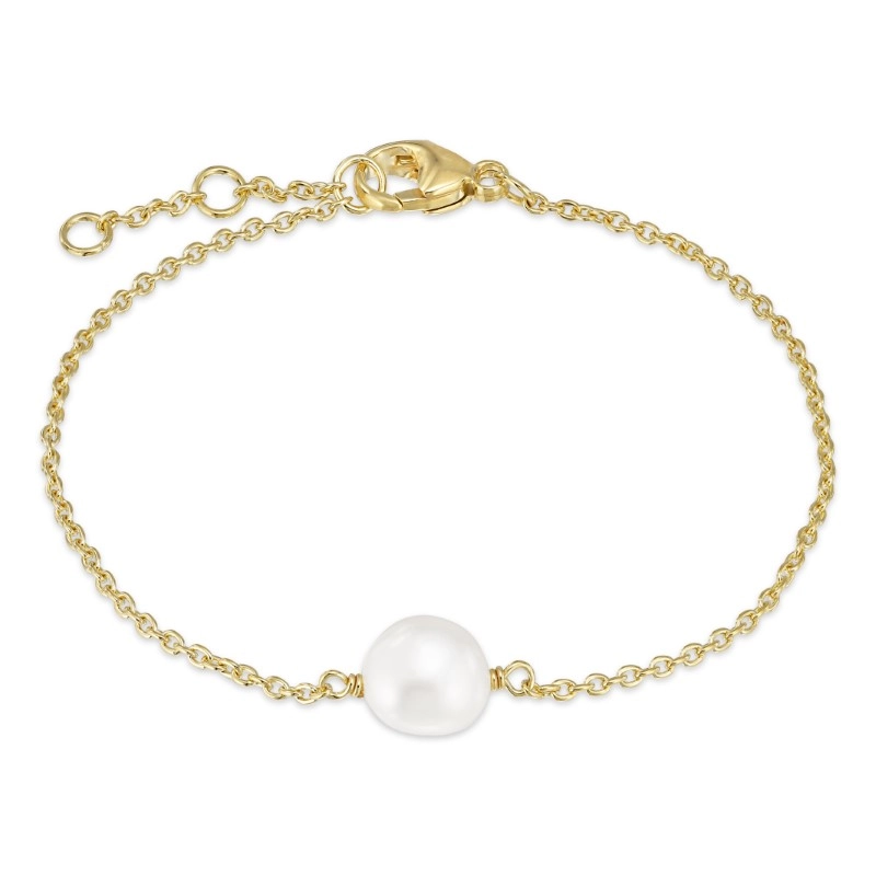 Perle Armband aus vergoldetem Sterlingsilber - Naturperlen