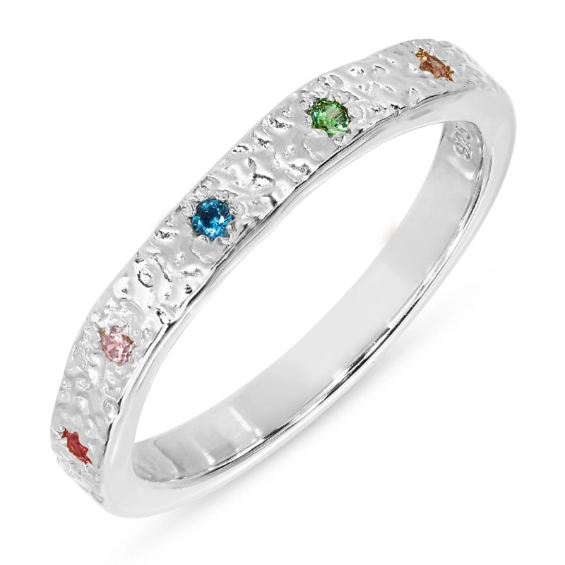 mehrfarbigem Zirkon Ring aus Silber - Zirkonia Ring - Finden Sie stilvollen Zirkon Ringe hier
