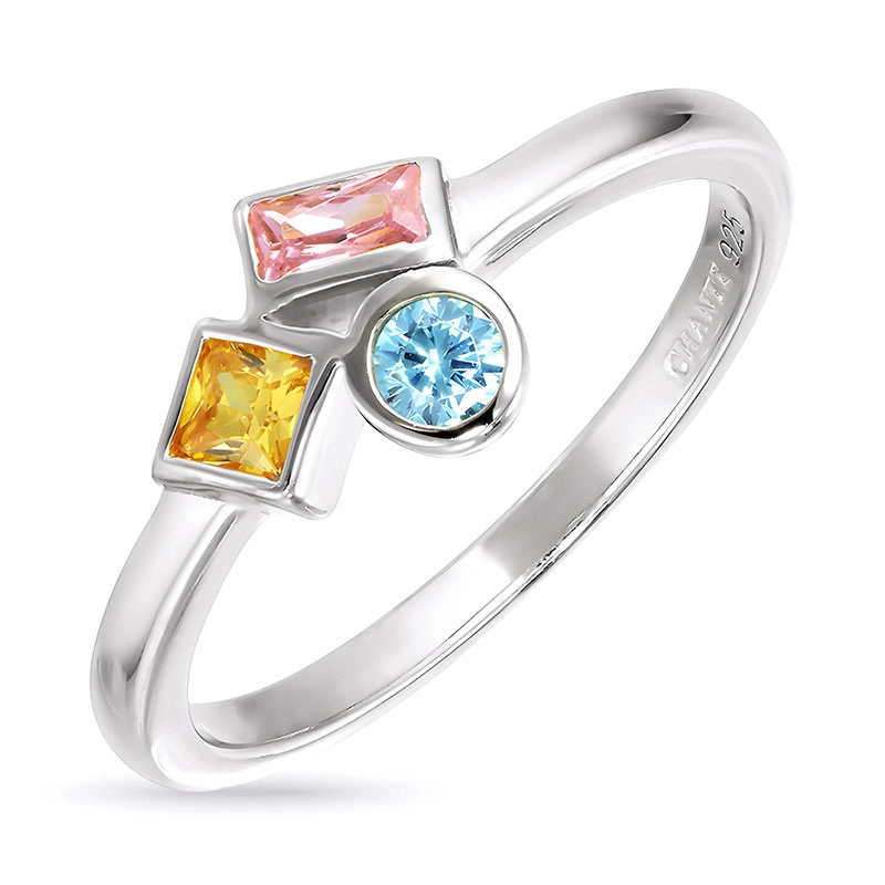 mehrfarbigem Zirkon Ring aus Silber - Zirkonia Ring - Finden Sie stilvollen Zirkon Ringe hier