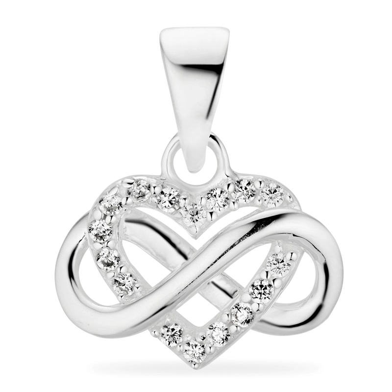 infinity Zirkon Anhänger aus Silber - Infinity Anhänger