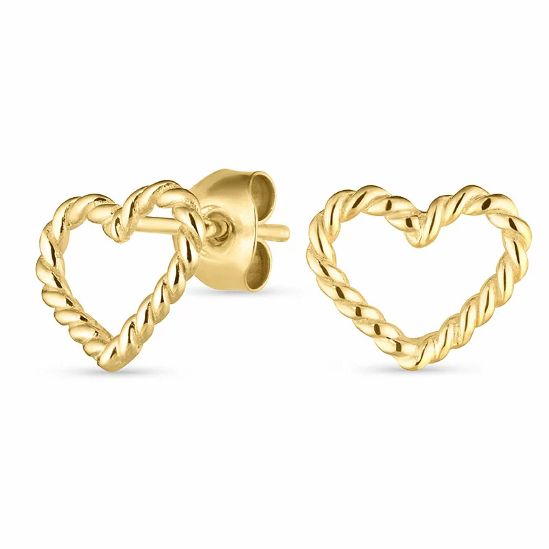 Herz Ohrringe in 9 Karat Gold - Herz Ohrringe - Wir führen viele verschiedene Herzohrringe