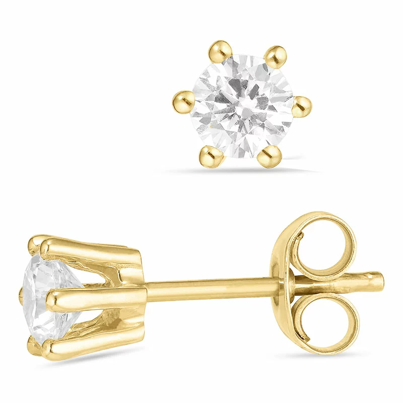 runden Ohrringe in 9 Karat Gold mit - Rund Ohrringe - Schöne Runder Ohrringe in modernen Designs