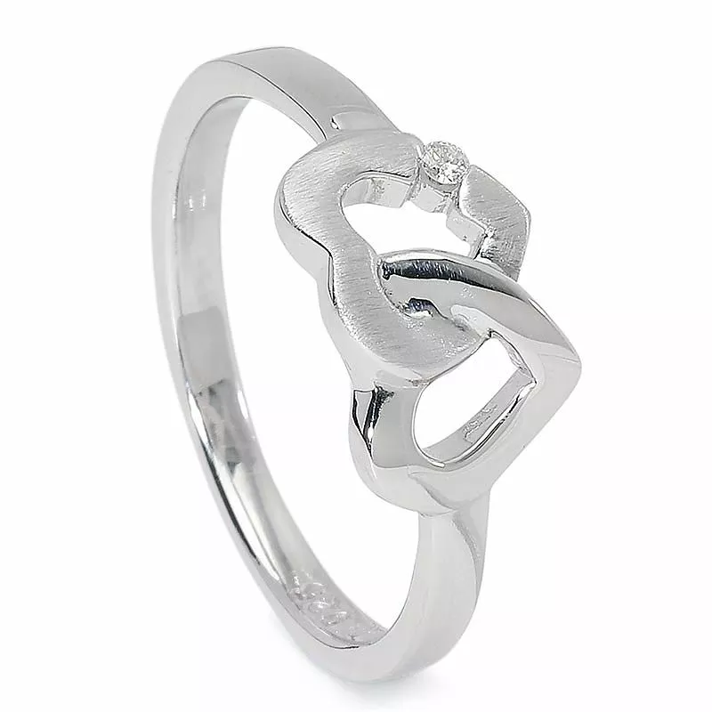 Doppeltes Herz Ring aus Silber - Herz Ringe - Kaufen Sie einen schönen Herzring online