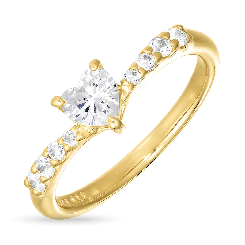 Zirkon Ring aus vergoldetem Sterlingsilber - Zirkonia Ring - Finden Sie stilvollen Zirkon Ringe hier