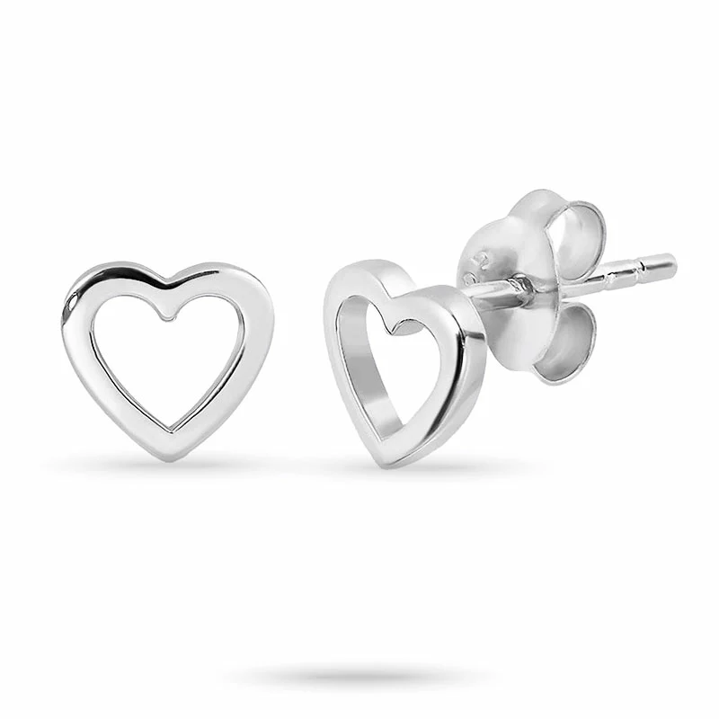 Herz Ohrstecker in Silber - Herz Ohrringe - Wir führen viele verschiedene Herzohrringe