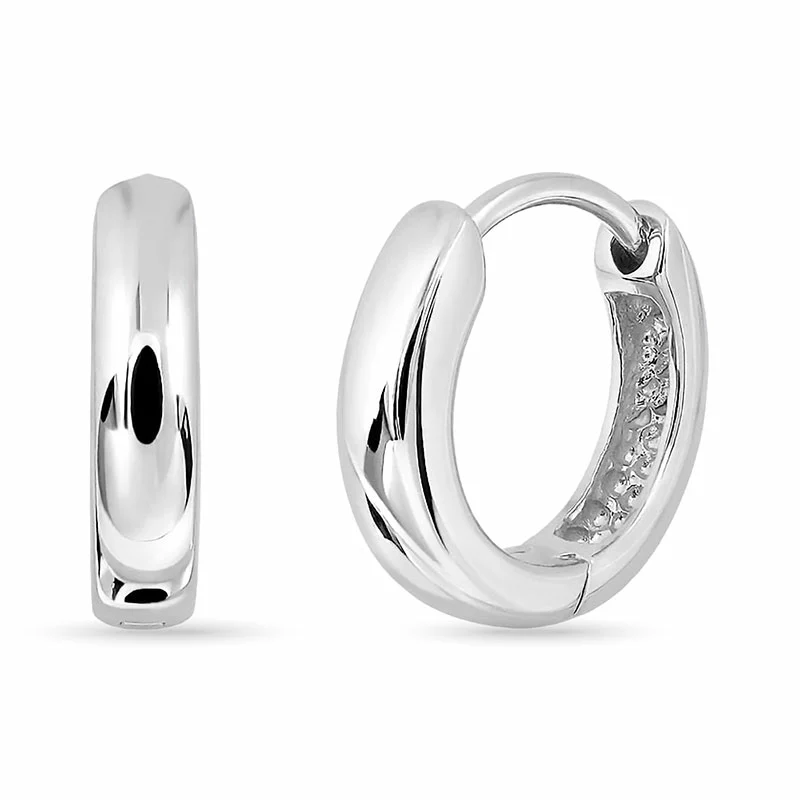 14 mm Kreole in Silber - Creolen aus Silber - Finden Sie hier moderne Silber Creolen