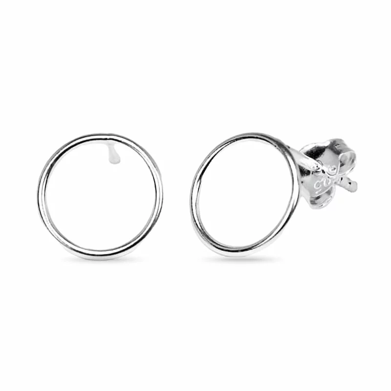 7 mm runden Ohrstecker in Silber - Rund Ohrringe - Schöne Runder Ohrringe in modernen Designs