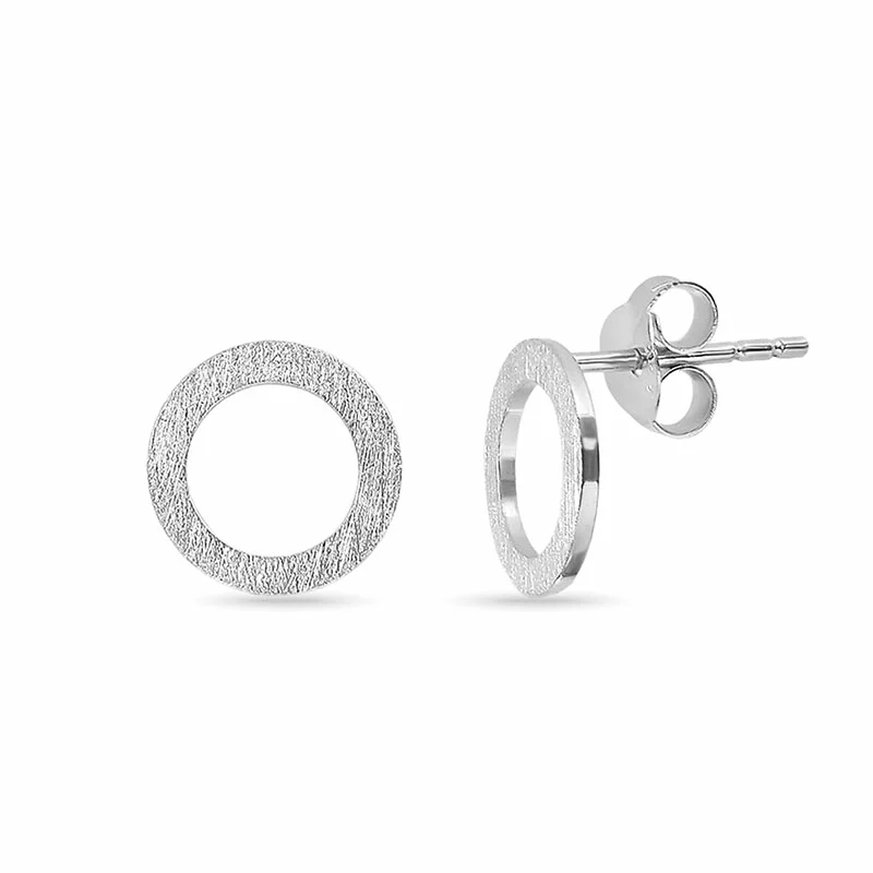 9 mm runden Ohrstecker in Silber - Rund Ohrringe - Schöne Runder Ohrringe in modernen Designs