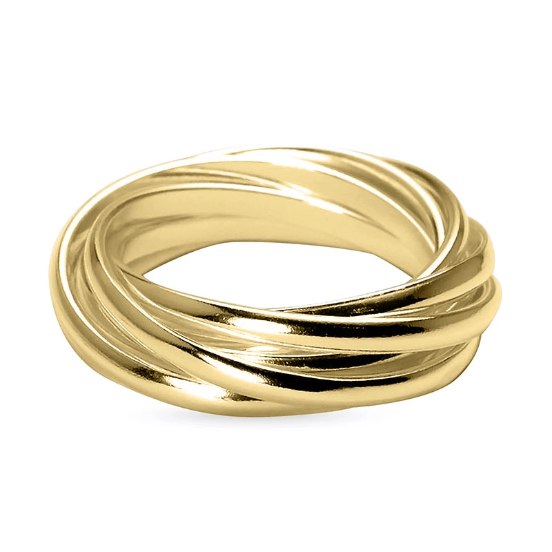 Knoten Ring aus vergoldetem Sterlingsilber - Ringe