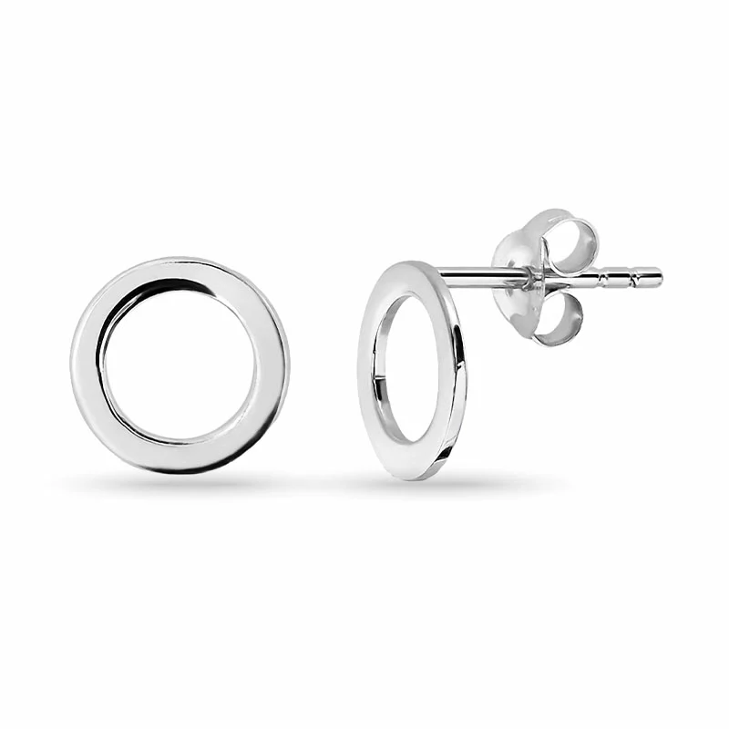 9 mm runden Ohrstecker in Silber - Rund Ohrringe - Schöne Runder Ohrringe in modernen Designs