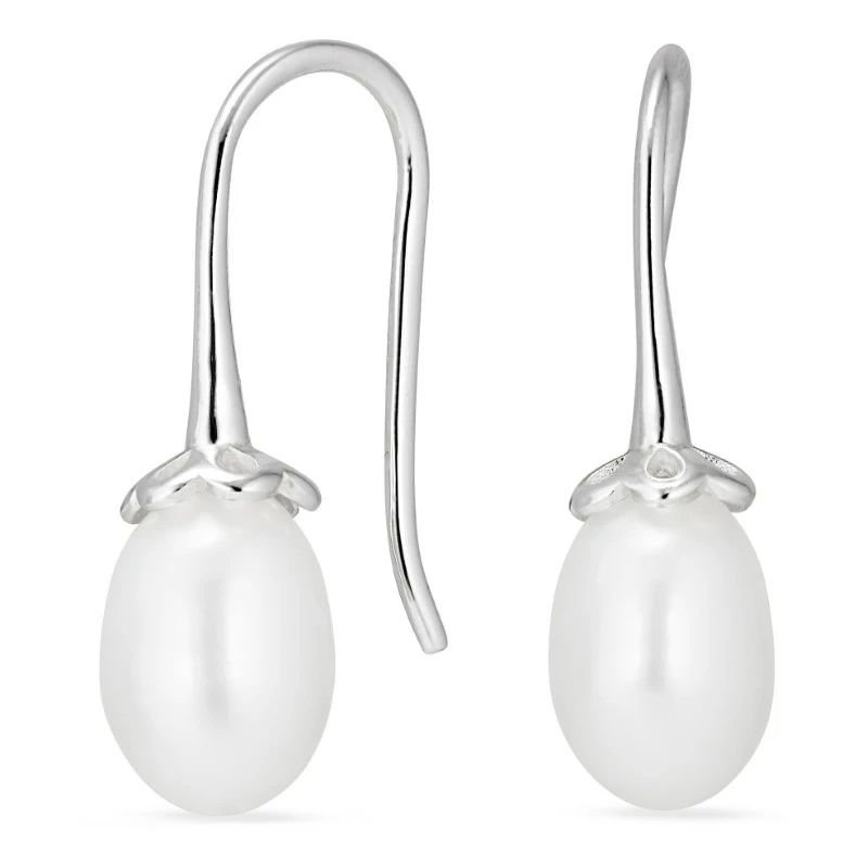 Perle Ohrringe in Silber - Formen Lange Ohrringe