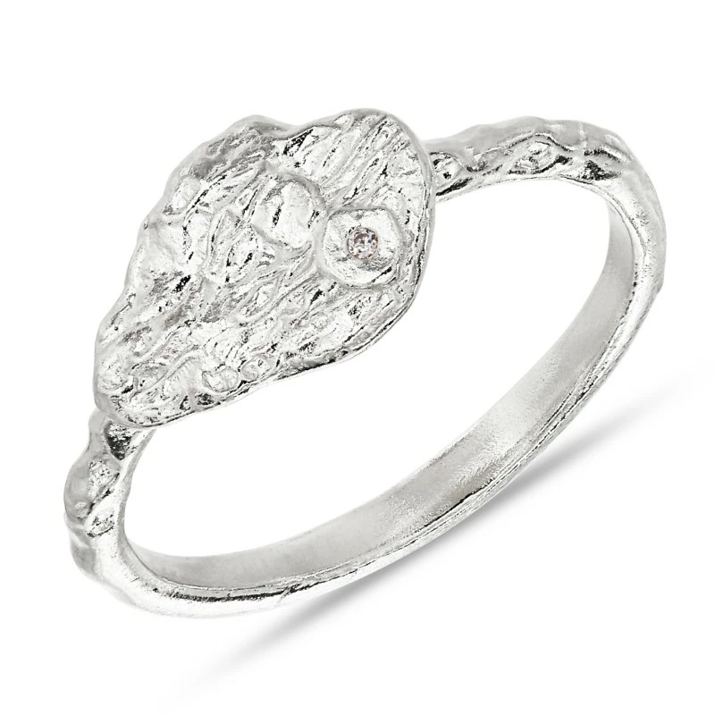 Zirkon Ring aus Silber - Lumé Etched - Zirkonia Ring - Finden Sie stilvollen Zirkon Ringe hier
