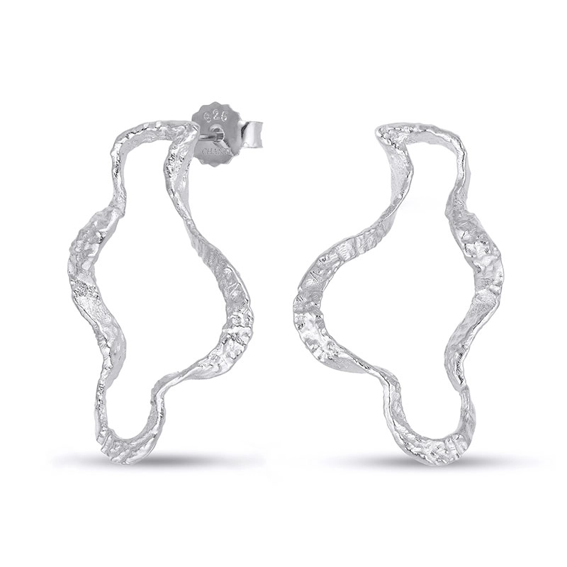 Ohrringe in Silber - Lumé Etched - Silber Ohrringe