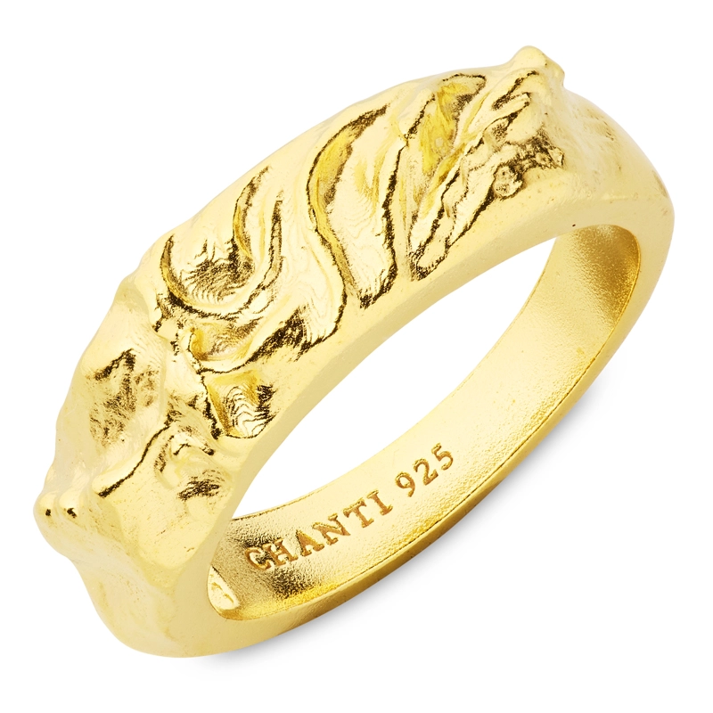 Ring aus vergoldetem Sterlingsilber - Lumé Etched - Ringe