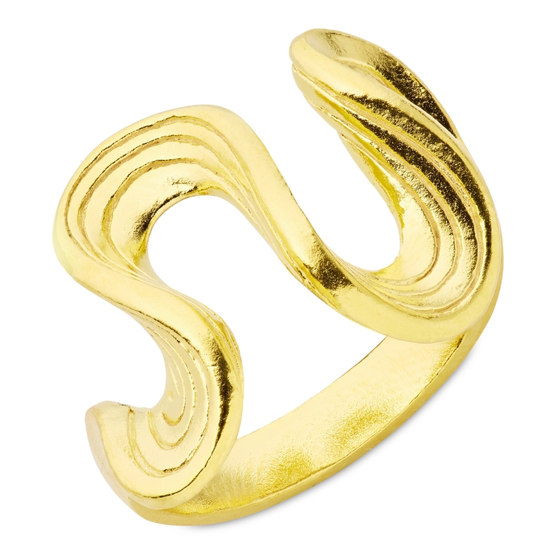 Ring aus vergoldetem Sterlingsilber - Lumé Etched - Ringe
