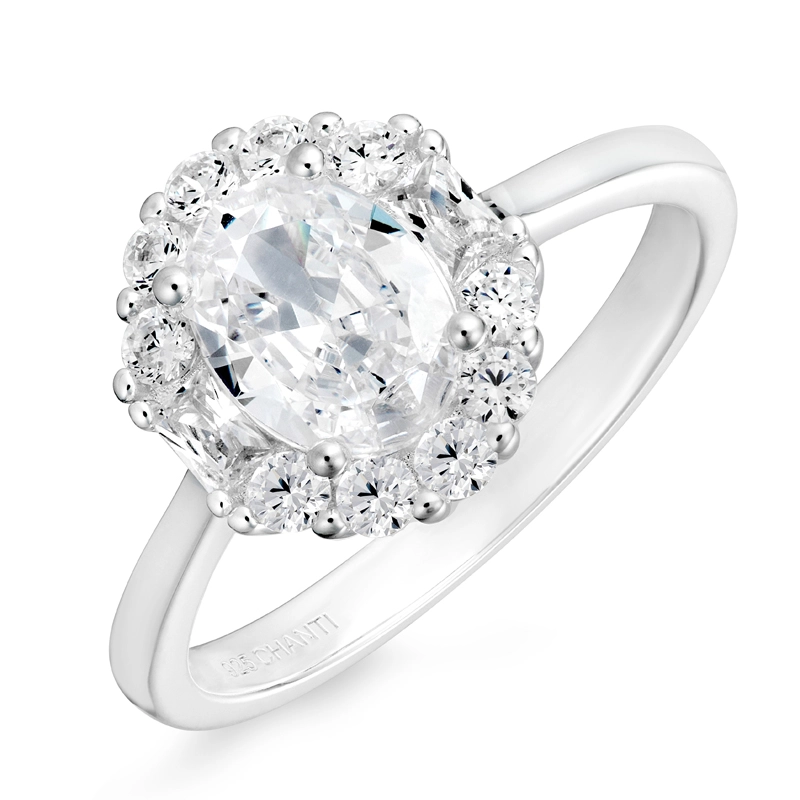 ovaler Zirkon Ring aus Silber - Ovale Ringe - Bestellen Sie hier günstige ovale Ringe