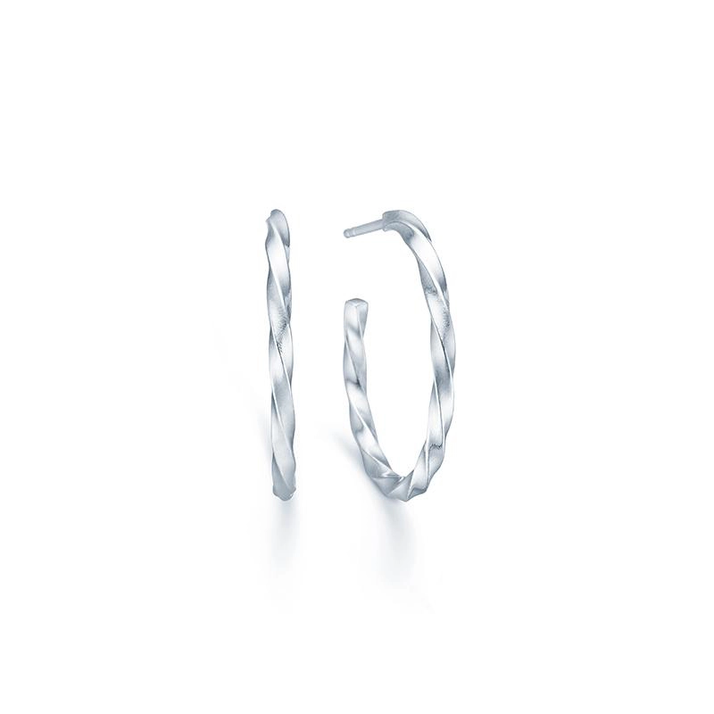 ID Fine IDH001SL Reifen in Silber - Silber Ohrringe