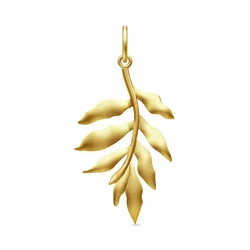 Julie Sandlau Tree of Life Anhänger in vergoldetem Sterlingsilber - Blatt Anhänger