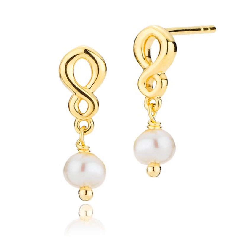 Izabel Camille Majesty Perle Ohrstecker in vergoldetem Sterlingsilber - Naturperlen