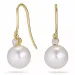 Runden 8 - 9 mm süßwasserperle, aaa-qualität diamantohrringe in 14 karat gold mit diamanten 