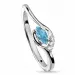 Elegant blauem Ring aus Silber