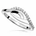 ovaler Zirkon Ring aus rhodiniertem Silber