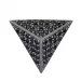 Dreieck schwarzem Anhänger aus oxidiertem Sterlingsilber