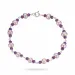 Violettem Perle Armband aus rhodiniertem Silber