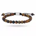 Nordahl andersen armband in leder braunem tigerauge