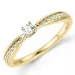 runder Diamantring in 14 Karat Gold 0,14 ct