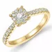 runder Diamantring in 14 Karat Gold 0,10 ct 0,36 ct