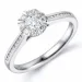 runder Diamant Ring in 14 Karat Weißgold 0,15 ct 0,26 ct