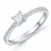Diamant Ring in 14 Karat Weißgold 0,25 ct 0,15 ct