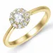 runder Diamantring in 14 Karat Gold 0,20 ct 0,15 ct