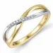Diamant Ring in 14 Karat Gold- und Weißgold 0,04 ct