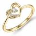 Herz Diamant Ring in 14 Karat Gold 0,065 ct