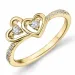 Herz Diamant Ring in 14 Karat Gold 0,178 ct