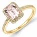 morganit Diamantring in 14 Karat Gold 1,70 ct 0,16 ct