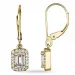 viereckigem morganit Diamantohrringe in 14 Karat Gold mit morganit und Diamant