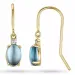 ovalen Topas Diamantohrringe in 14 Karat Gold mit Topas und Diamant 