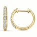 18 mm Kreole in 14 Karat Gold mit Diamant