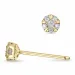 runden Diamant Ohrstecker in 14 Karat Gold mit Diamant und Diamant 