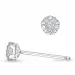 runden Diamant Ohrstecker in 14 Karat Weißgold mit Diamant und Diamant 