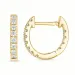 12 mm Diamant Kreole in 14 Karat Gold mit Diamant 
