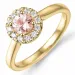 morganit Diamantring in 14 Karat Gold 0,43 ct 0,22 ct