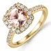 morganit Diamantring in 14 Karat Gold 1,25 ct 0,44 ct