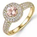 morganit Diamantring in 14 Karat Gold 0,43 ct 0,66 ct