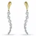 lange Diamant Ohrringe in 14 Karat Gold und Weißgold mit Diamant