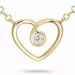 42 cm Herz diamant anhänger mit halskette in 14 karat Gold 0,05 ct