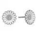 11 mm Kranz und Ziegler Marguerite Ohrringe in Silber weißem Emaille